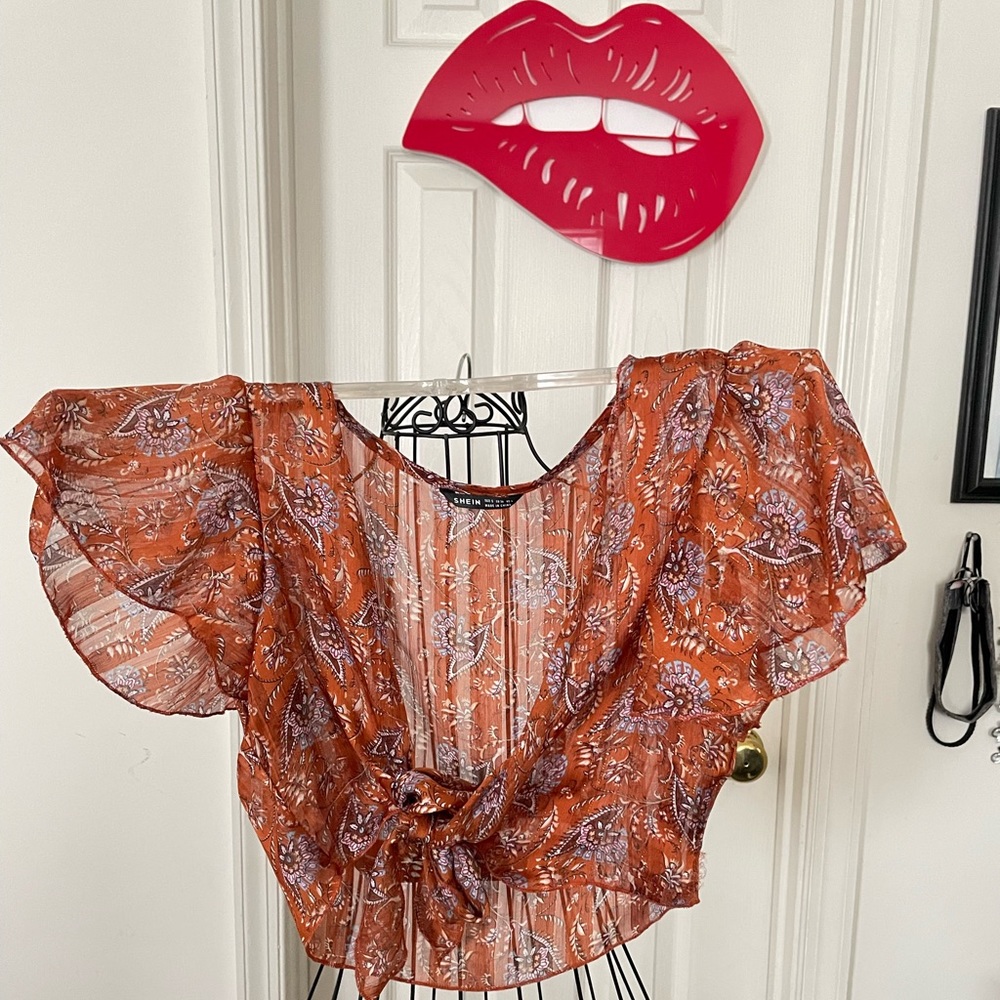 Shein see-thru crop top